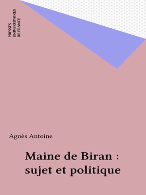 cover image of Maine de Biran